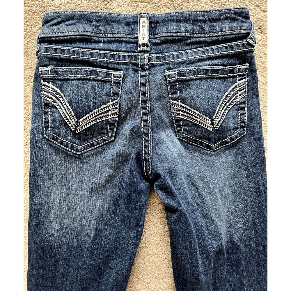 Ariat Jeans Youth Girls 12 Real Denim Stretch Mid Rise Bootcut Med Wash Cowgirl